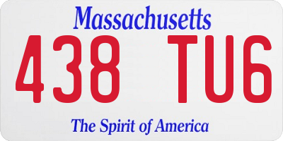 MA license plate 438TU6