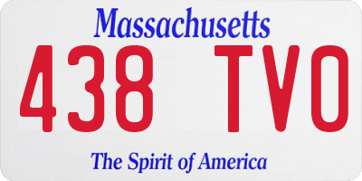 MA license plate 438TV0