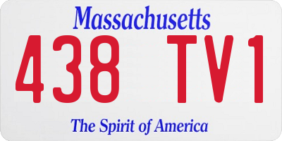 MA license plate 438TV1