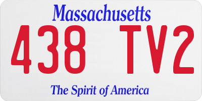 MA license plate 438TV2