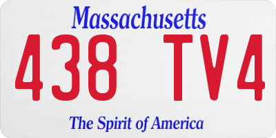 MA license plate 438TV4