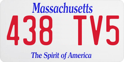 MA license plate 438TV5