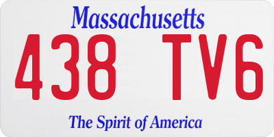 MA license plate 438TV6