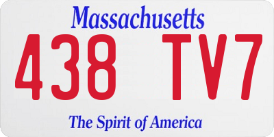 MA license plate 438TV7