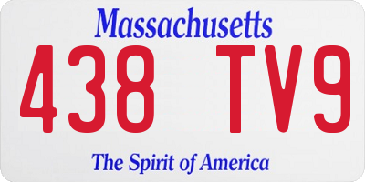 MA license plate 438TV9