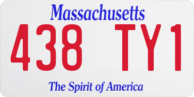 MA license plate 438TY1