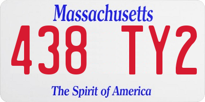 MA license plate 438TY2