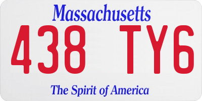 MA license plate 438TY6