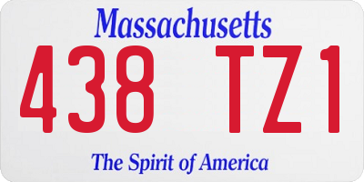 MA license plate 438TZ1