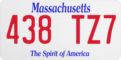 MA license plate 438TZ7