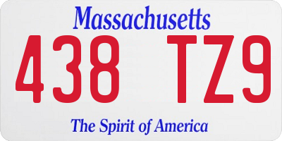 MA license plate 438TZ9