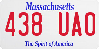 MA license plate 438UA0