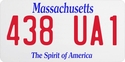 MA license plate 438UA1