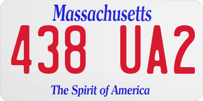 MA license plate 438UA2