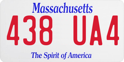 MA license plate 438UA4
