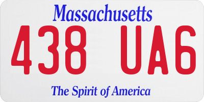 MA license plate 438UA6