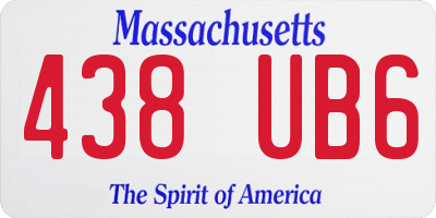 MA license plate 438UB6