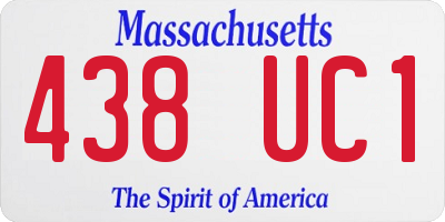 MA license plate 438UC1