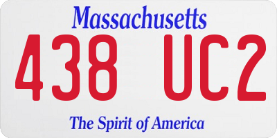 MA license plate 438UC2