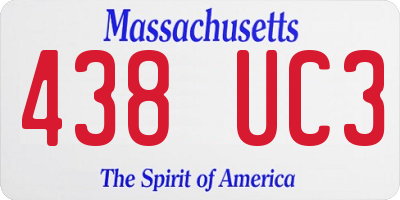 MA license plate 438UC3