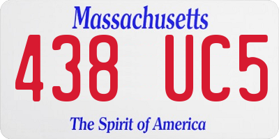 MA license plate 438UC5