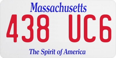 MA license plate 438UC6