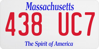 MA license plate 438UC7