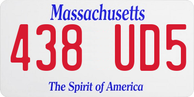 MA license plate 438UD5