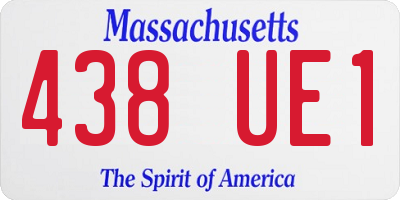 MA license plate 438UE1