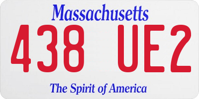 MA license plate 438UE2
