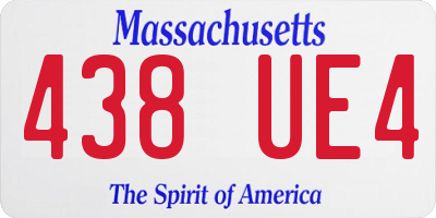 MA license plate 438UE4