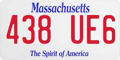 MA license plate 438UE6
