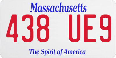 MA license plate 438UE9