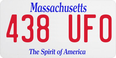 MA license plate 438UF0