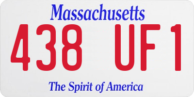 MA license plate 438UF1