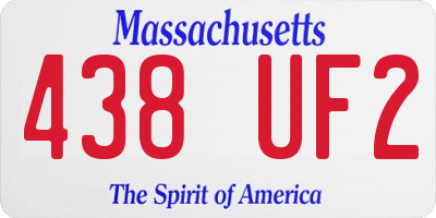 MA license plate 438UF2