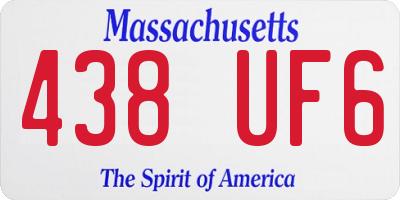 MA license plate 438UF6