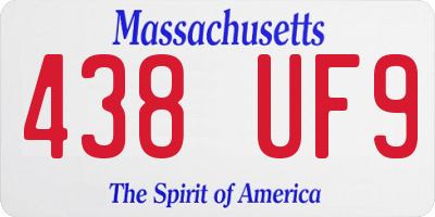 MA license plate 438UF9
