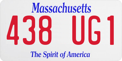 MA license plate 438UG1
