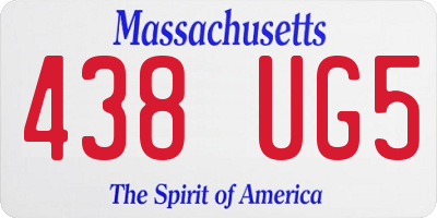 MA license plate 438UG5