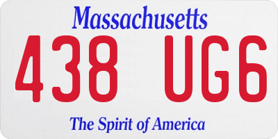 MA license plate 438UG6