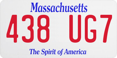 MA license plate 438UG7