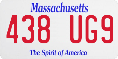 MA license plate 438UG9