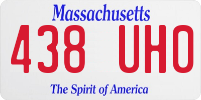 MA license plate 438UH0
