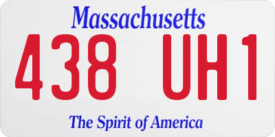 MA license plate 438UH1