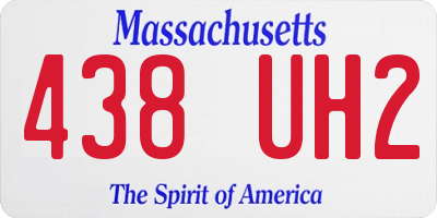 MA license plate 438UH2