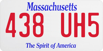 MA license plate 438UH5