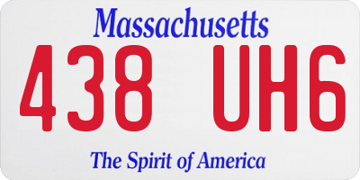 MA license plate 438UH6
