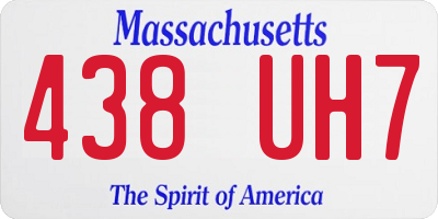 MA license plate 438UH7