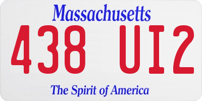 MA license plate 438UI2